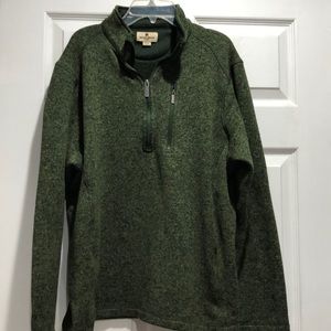 Woolrich green fleece quarter zip